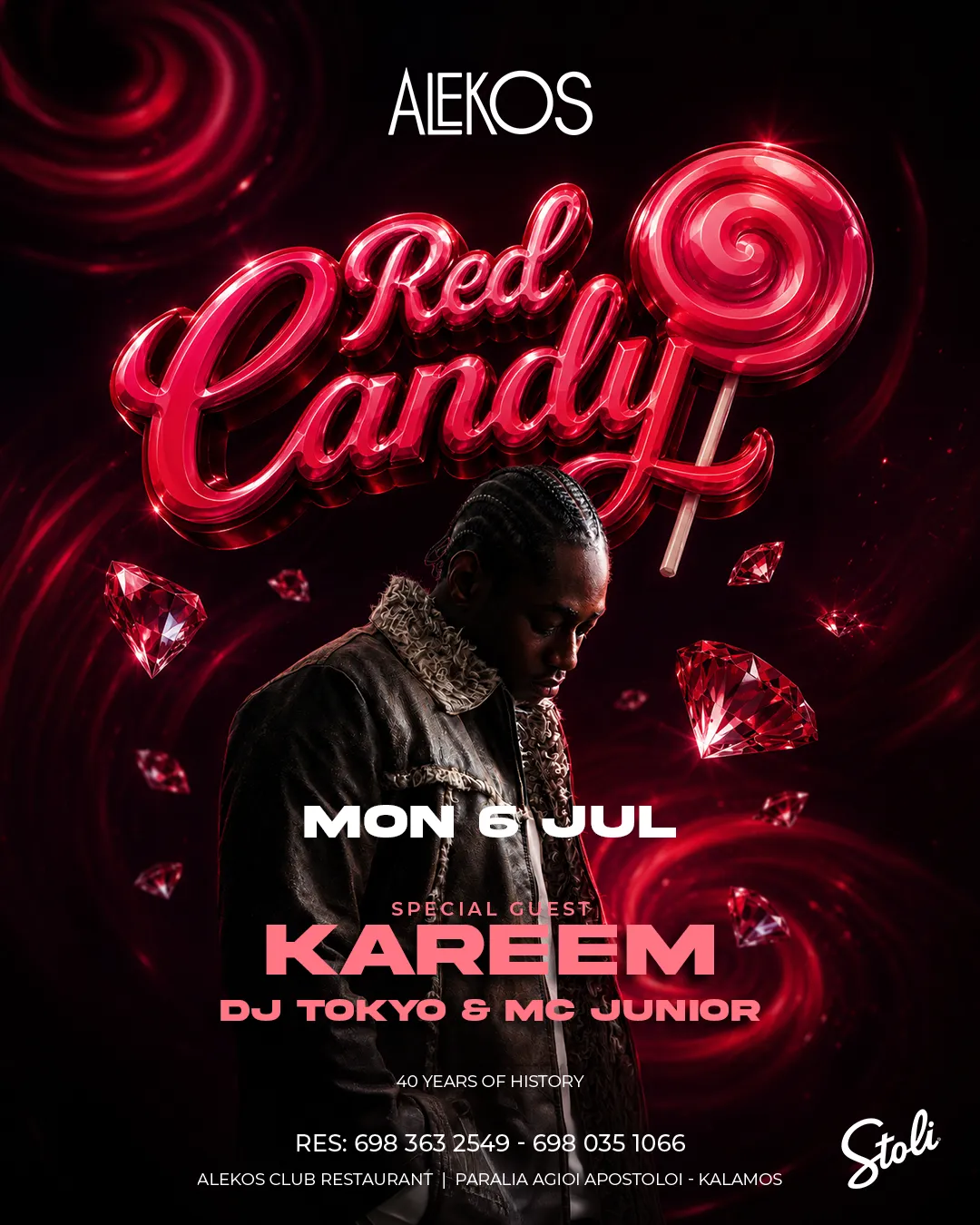 Guest Kareem at Alekos, 6 July